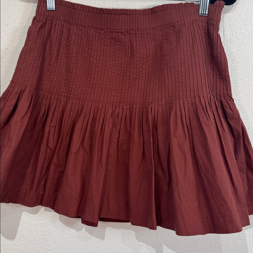 Anthropologie Eula Pintucked Mini Skirt pleated bohemian size Small NWT - Picture 4 of 11